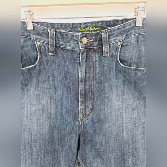 Robert Graham Men's 44 x 33 Classic Yates Straight Leg Medium Wash Men's Jeans - Picture 5 of 13